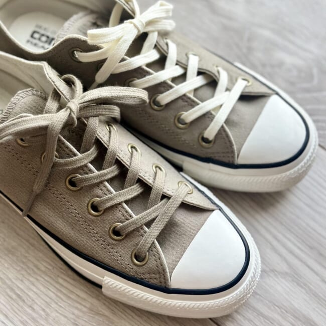 CONVERSE(コンバース)の【雅姫さんコラボ】ALL STAR（R） OX／HW　グレージュ　LEEマルシェ