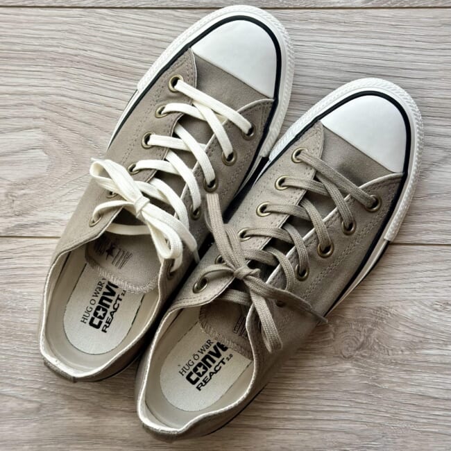 CONVERSE(コンバース)の【雅姫さんコラボ】ALL STAR（R） OX／HW　グレージュ　LEEマルシェ