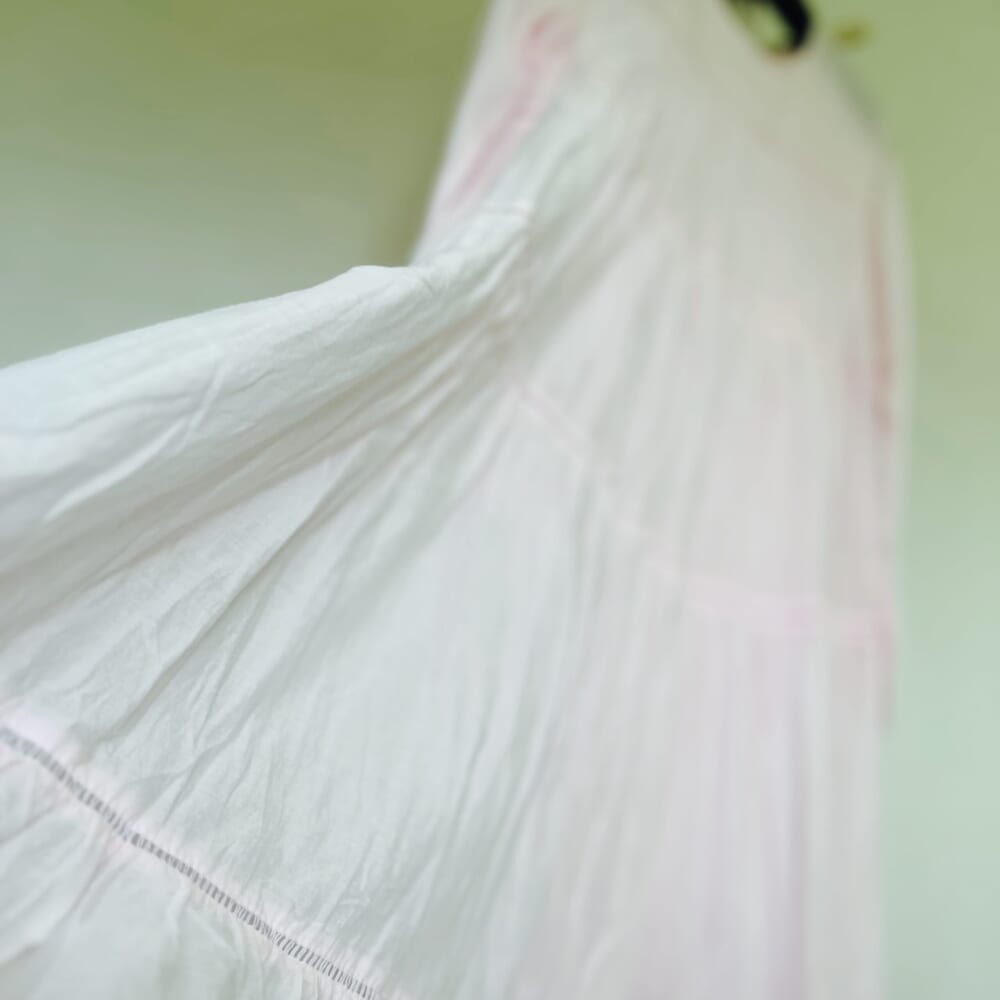 ne Quittez pas ヌキテパ コットンボイル ティアード マキシ ドレス Cotton Voile Tiered Maxi Dress さくら ピンク