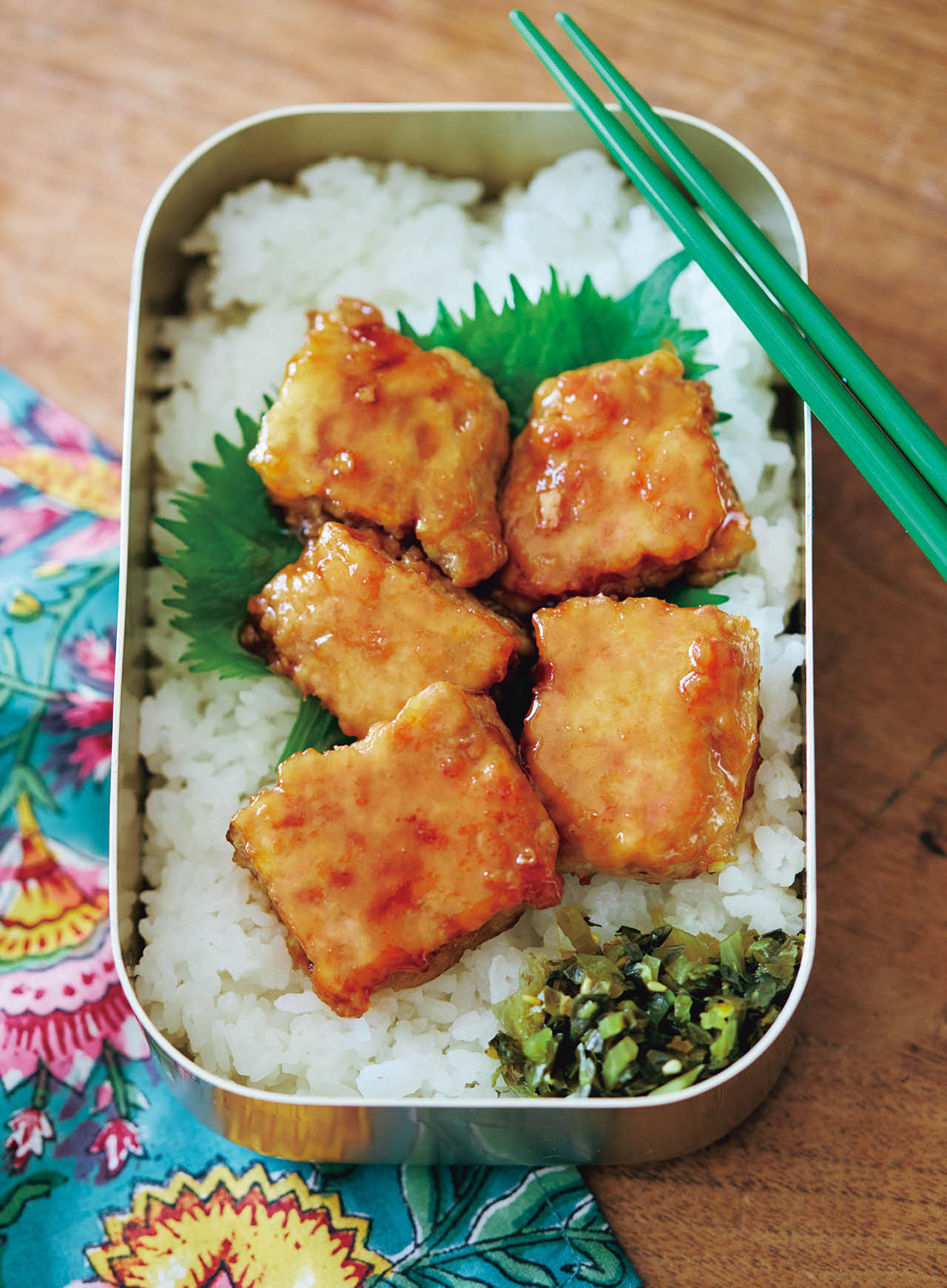 混ぜない丸めない鶏つくね照り焼き丼弁当