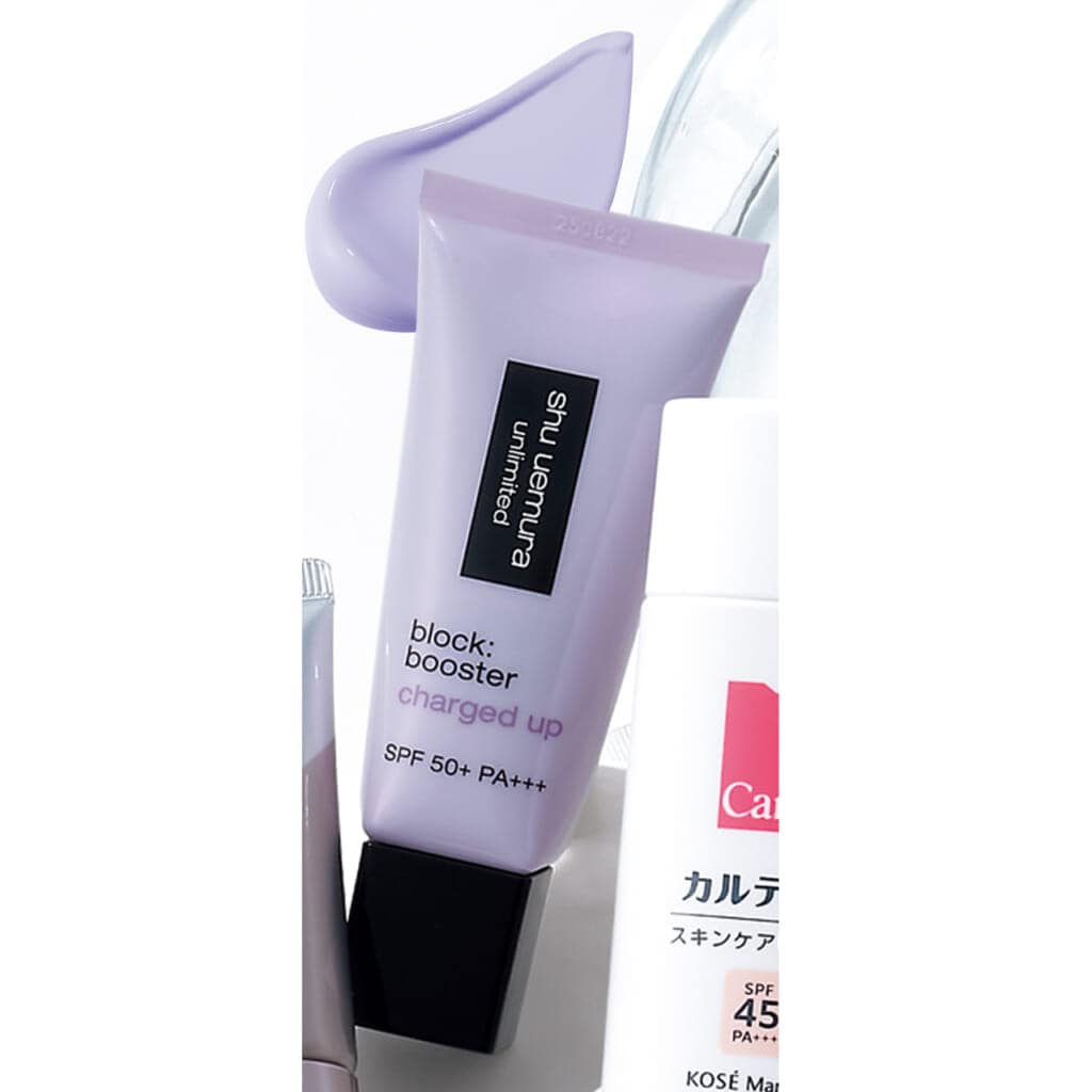 シュウ ウエムラ 
アンリミテッド ブロック：ブースター アドバンスト アイシー モーヴ SPF50＋・PA＋＋＋ 30㎖￥5830