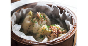 新玉ねぎのベーコン蒸し