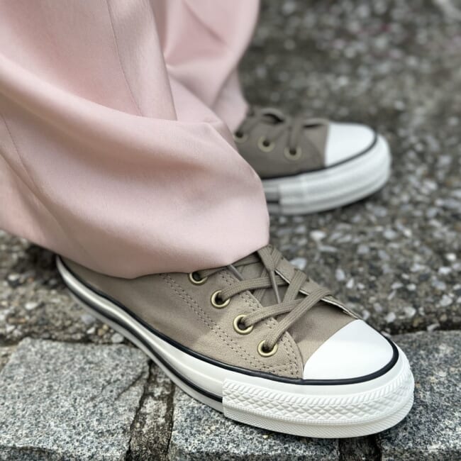 CONVERSE(コンバース)の【雅姫さんコラボ】ALL STAR（R） OX／HW　グレージュ　LEEマルシェ