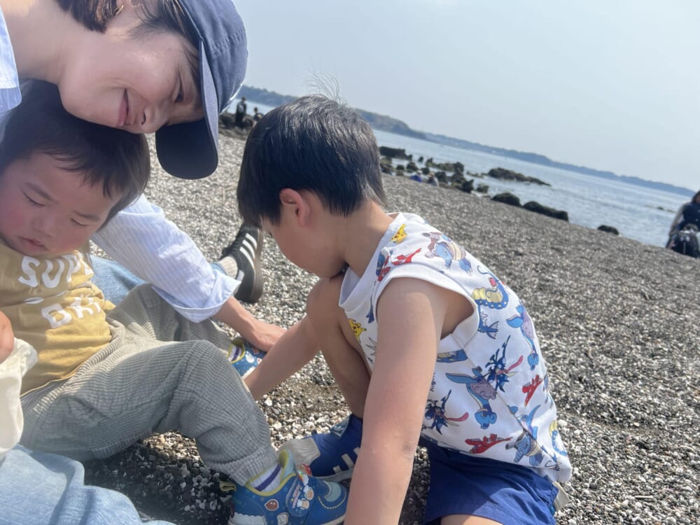 ソレイユの丘　ショートトリップ　家族旅行 貝殻集め