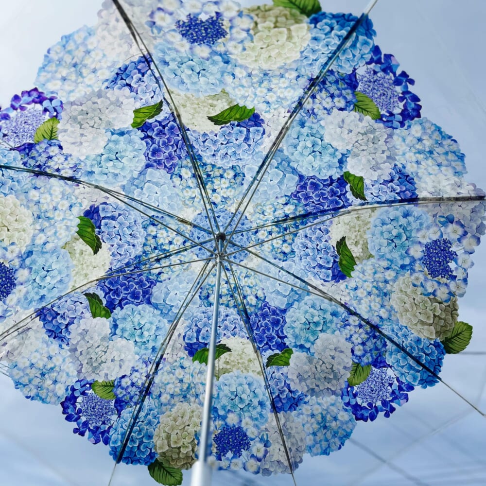 フェリシモ　雨空に咲きこぼれる紫陽花の傘