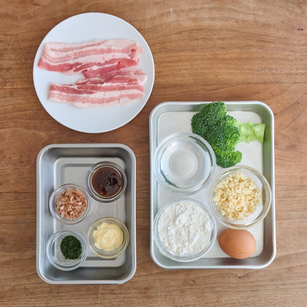 ブロッコリーのお好み焼きの材料