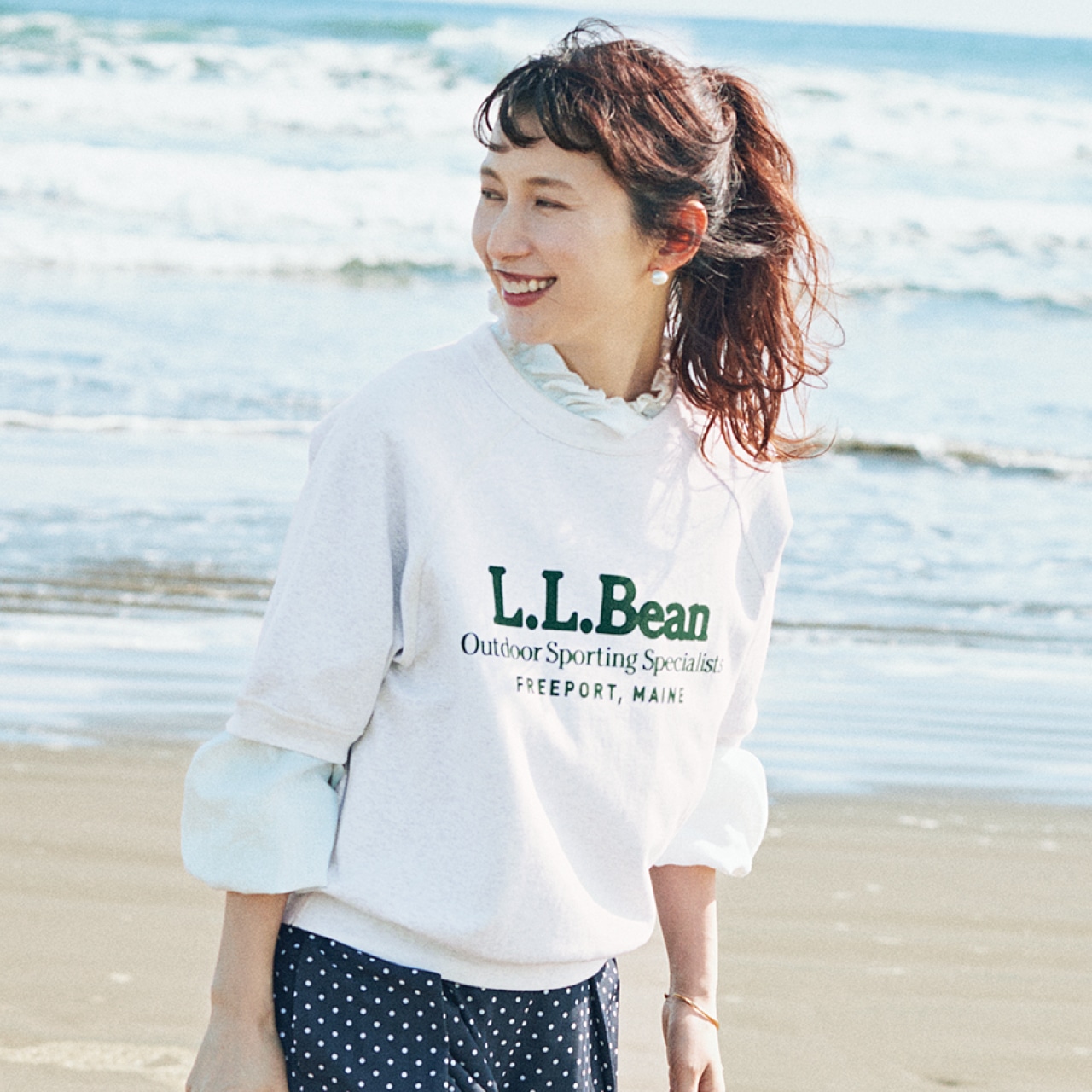 L.L.Bean(エル・エル・ビーン)【洗える】Portage Short-Sleeve Sweatshirt