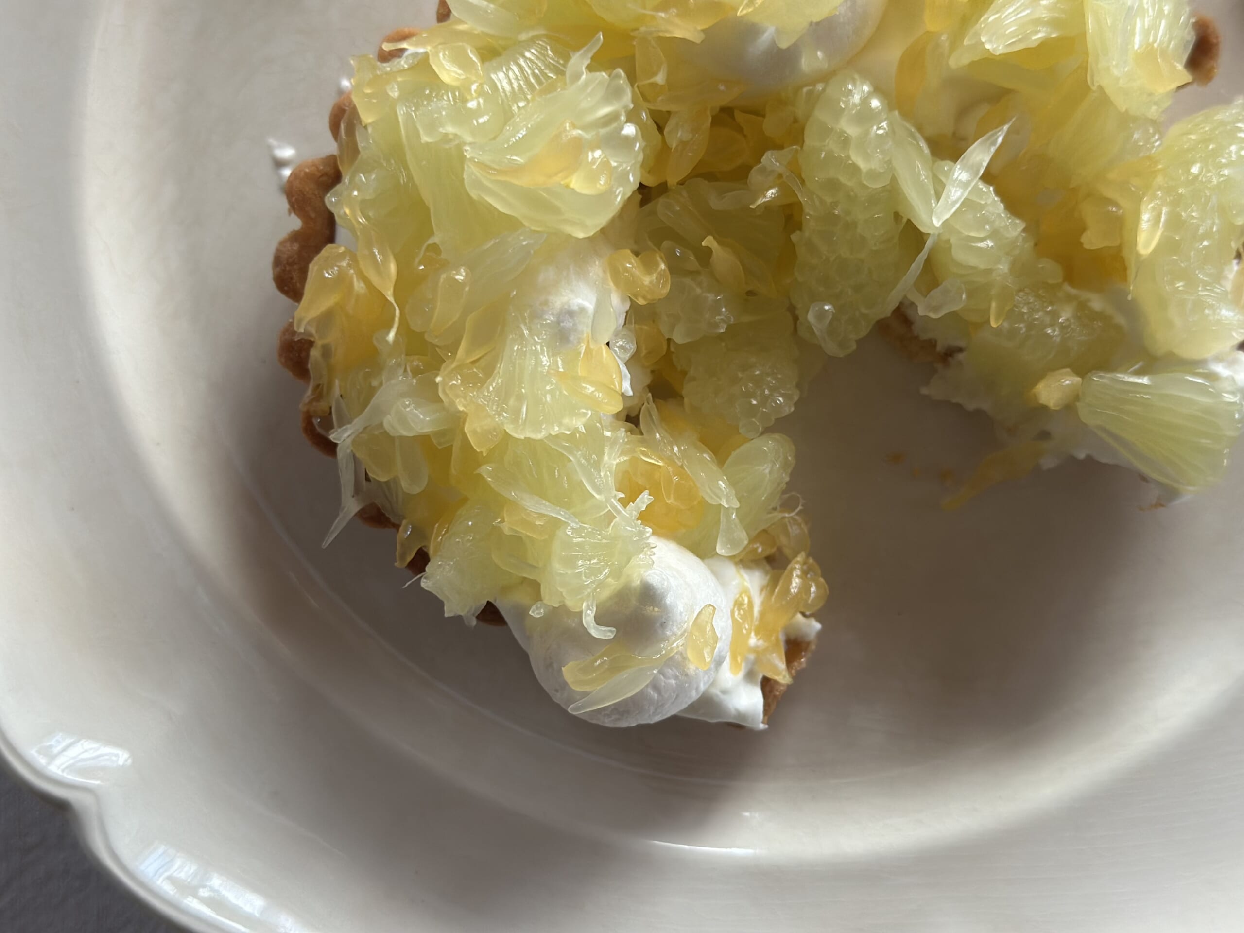 文旦と八朔のタルト leedaysブログ アンティークプレート