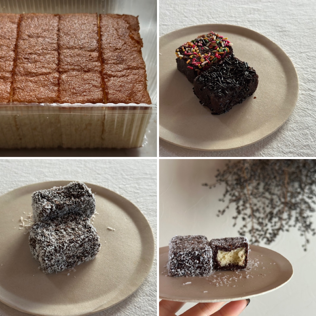 ラミントンレシピ 簡単ラミントン ラミントン作り