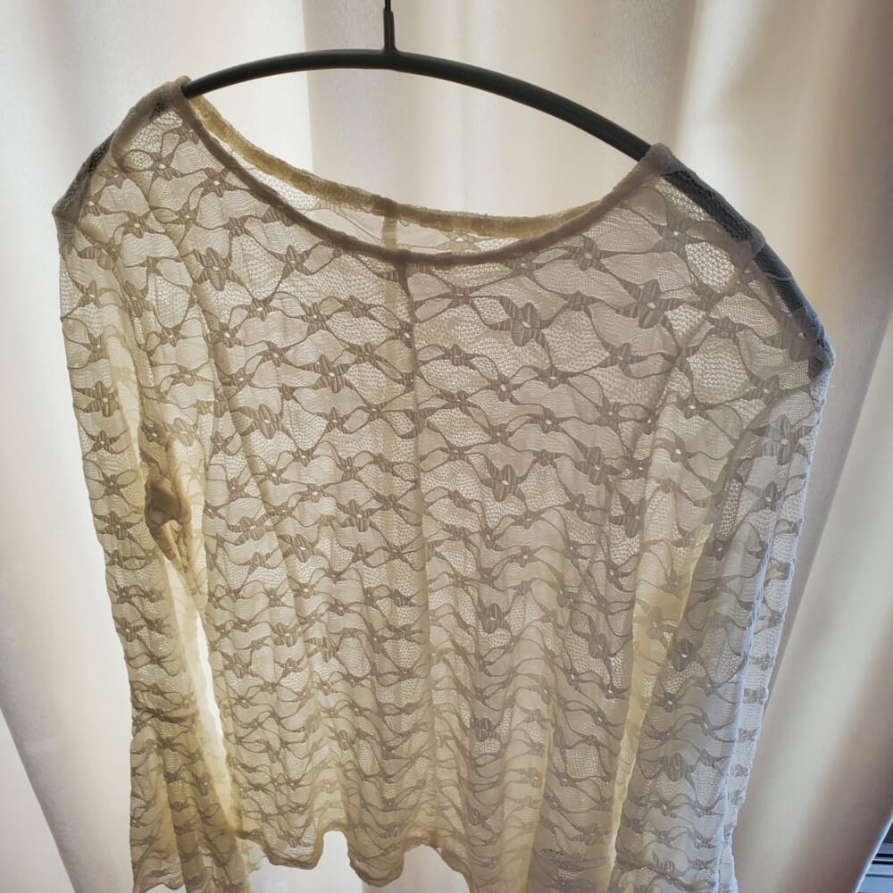 【SLOBE IENA】レーススリーブブラウスの花柄レース