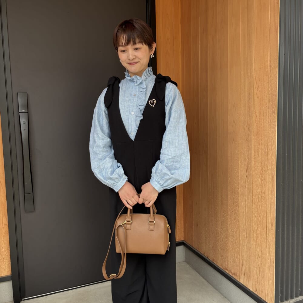 小学校入学式　12closet　リネンフリルブラウス