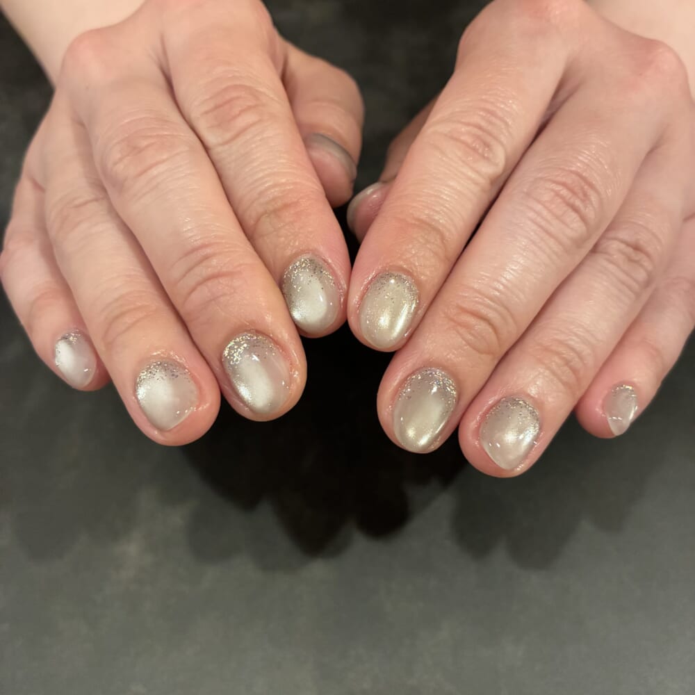 マグネットネイル ジェルネイル グレーネイル