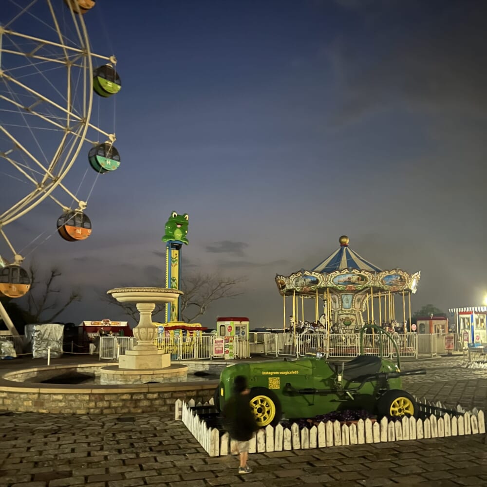 ソレイユの丘　宿泊　夜　散歩