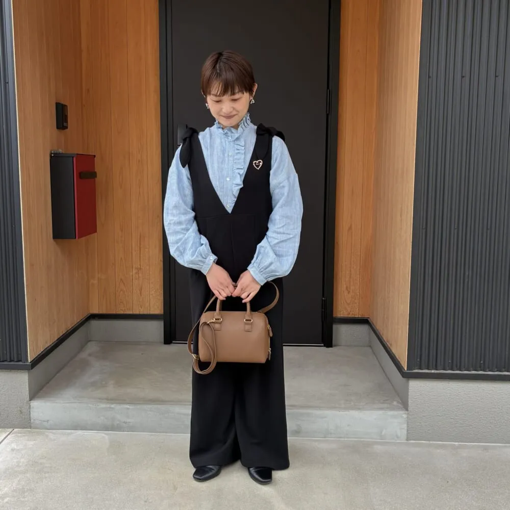 石上美津江さんコラボ「12closet【洗える】リネンフリルブラウス」