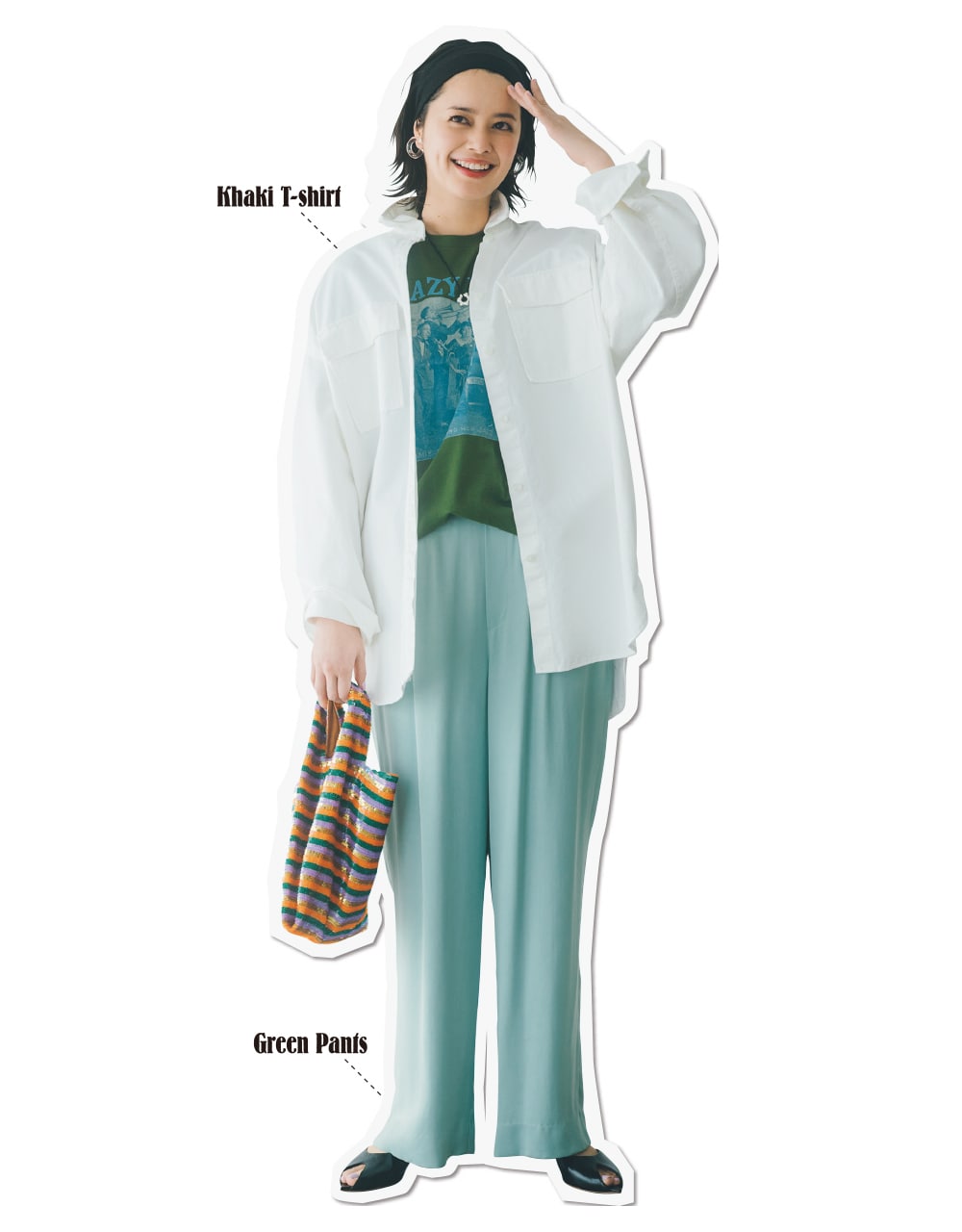 岸本セシルさん パンツコーデ