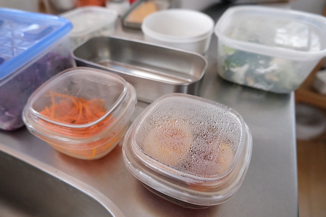 蓋をしたままレンジで使える 耐熱ガラス容器 小鉢型/小 使用シーン