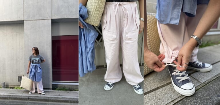 スタイリスト徳永千夏さんTICCAカーゴパンツ