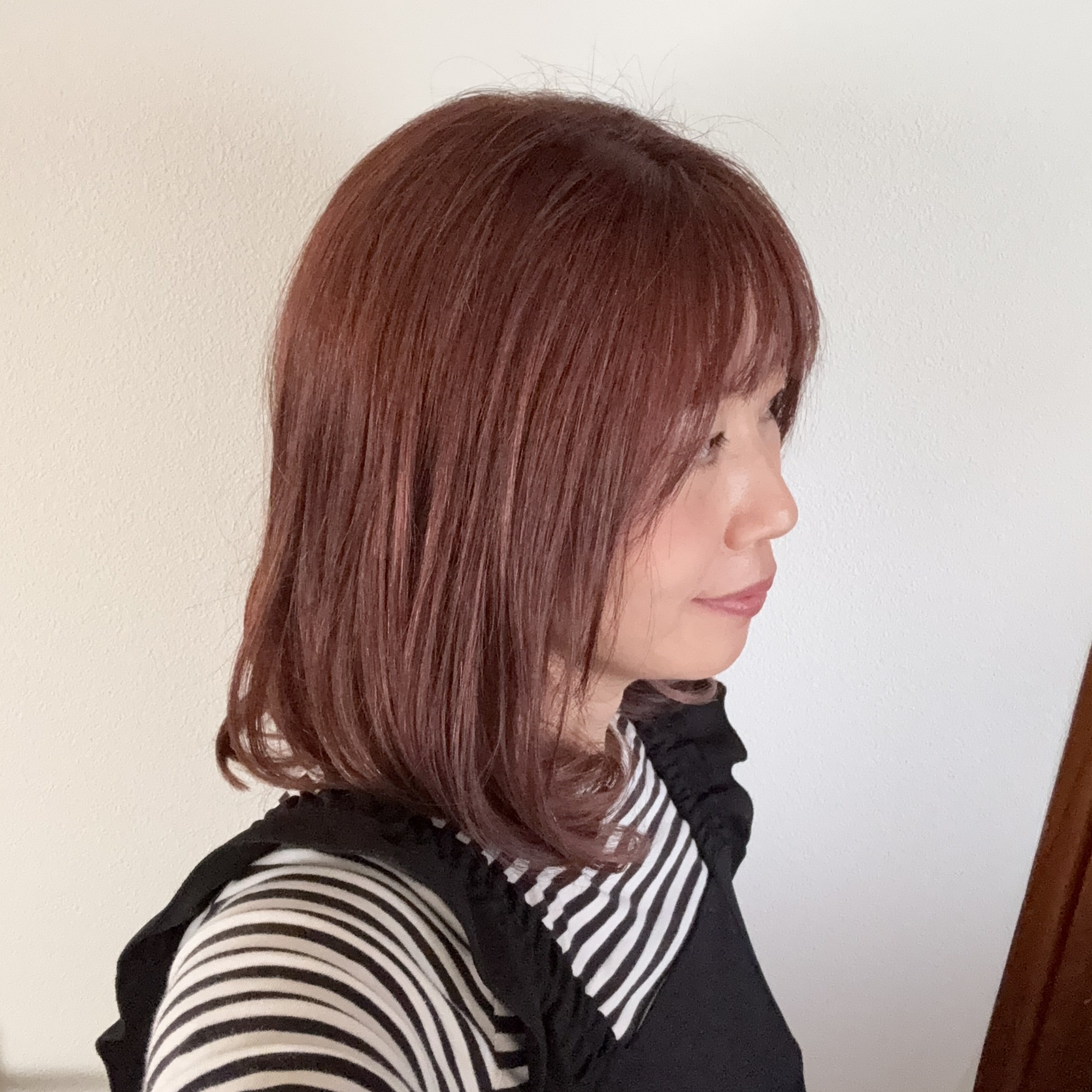 ピンクヘア ヘアスタイル ボブ ミディアム