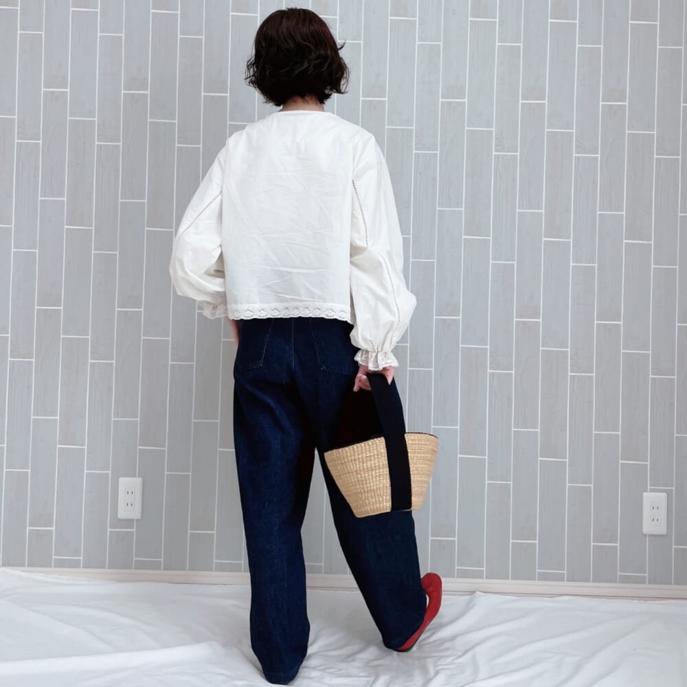 30代前髪なし　パーマ　ショートボブ　インナーカラー