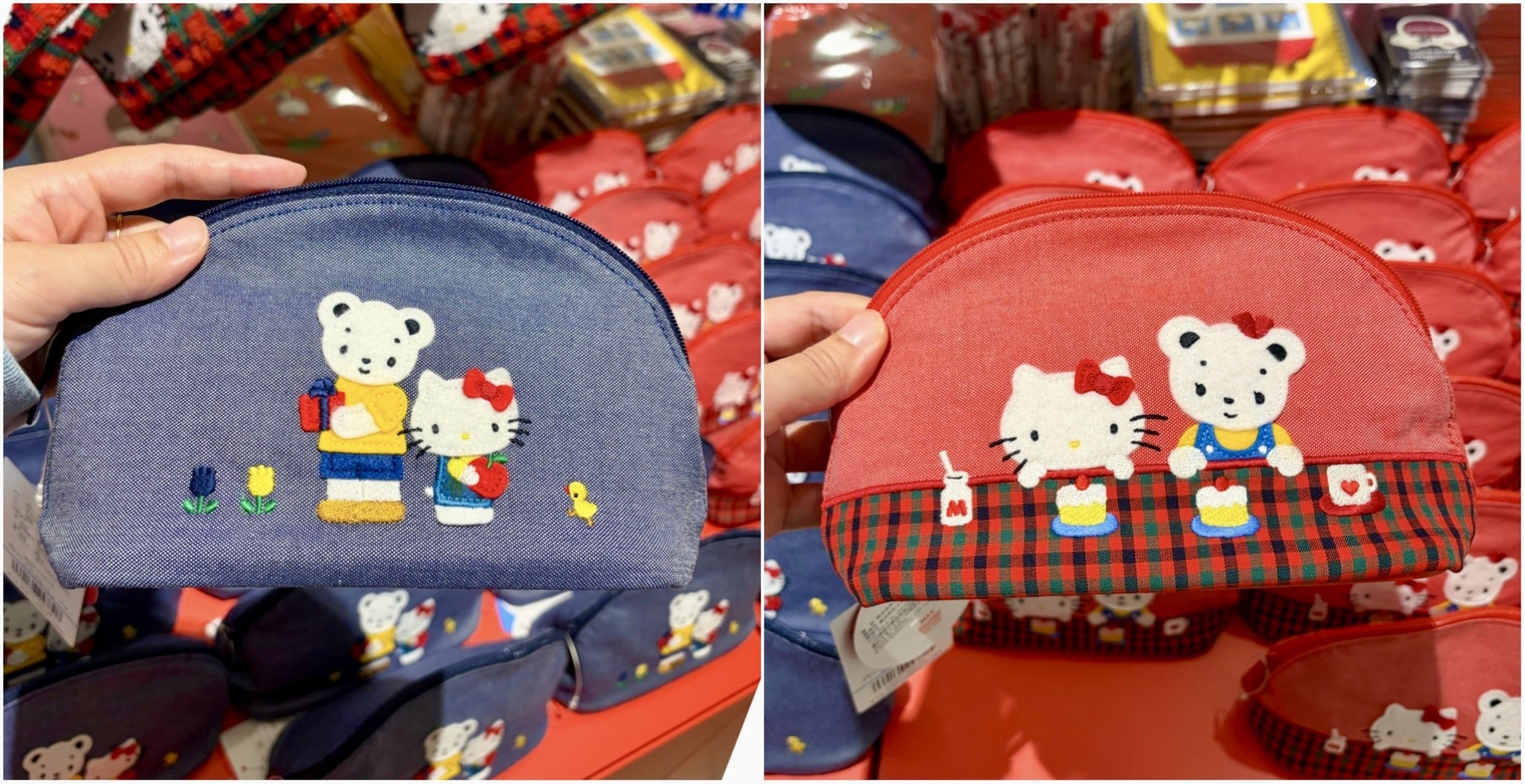 ハローキティ×ファミリアのポーチ