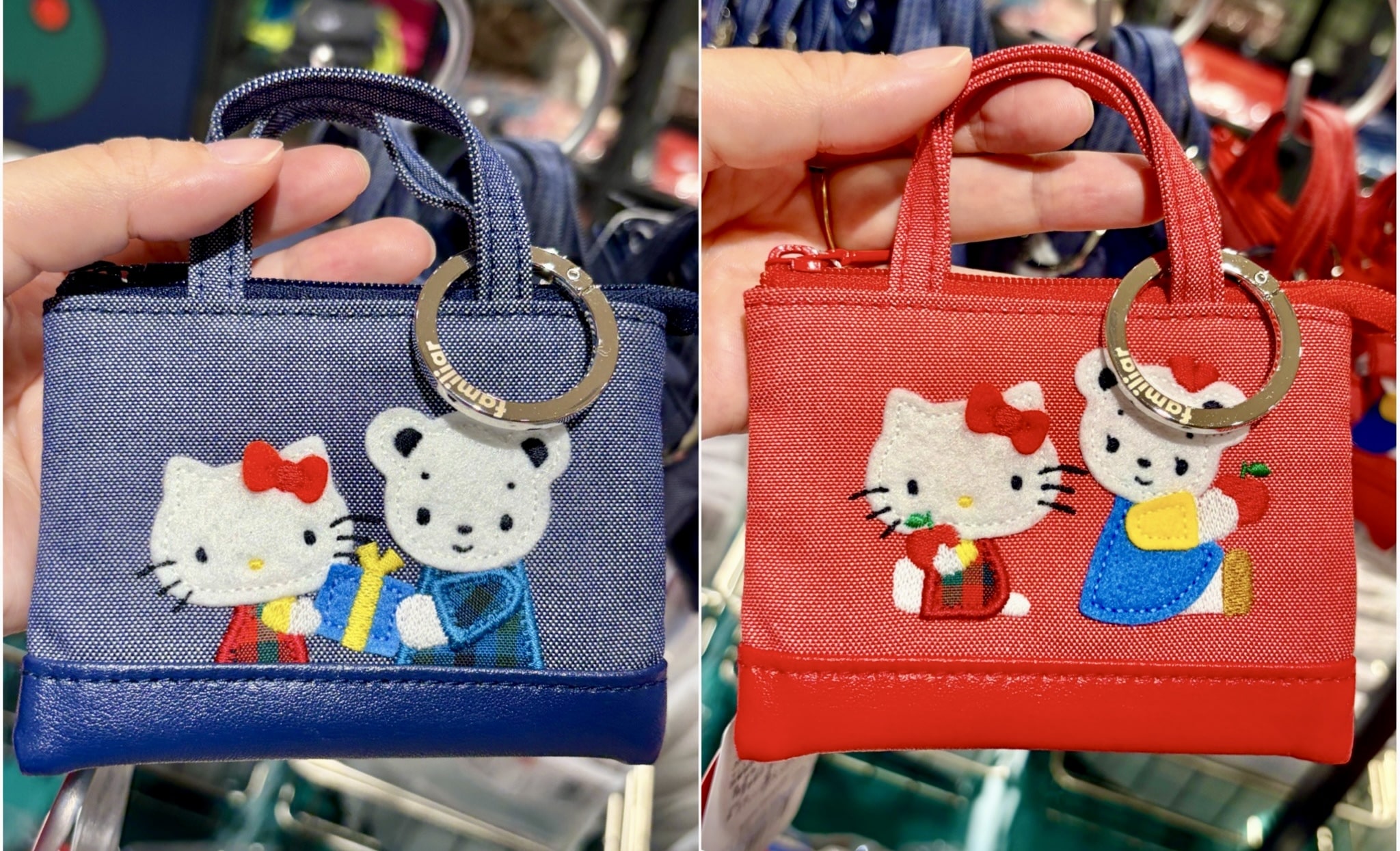 ハローキティ×ファミリアのミニデニムバッグ