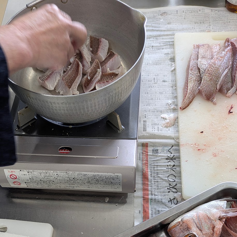 鯛の煮つけ　お料理教室　コポ