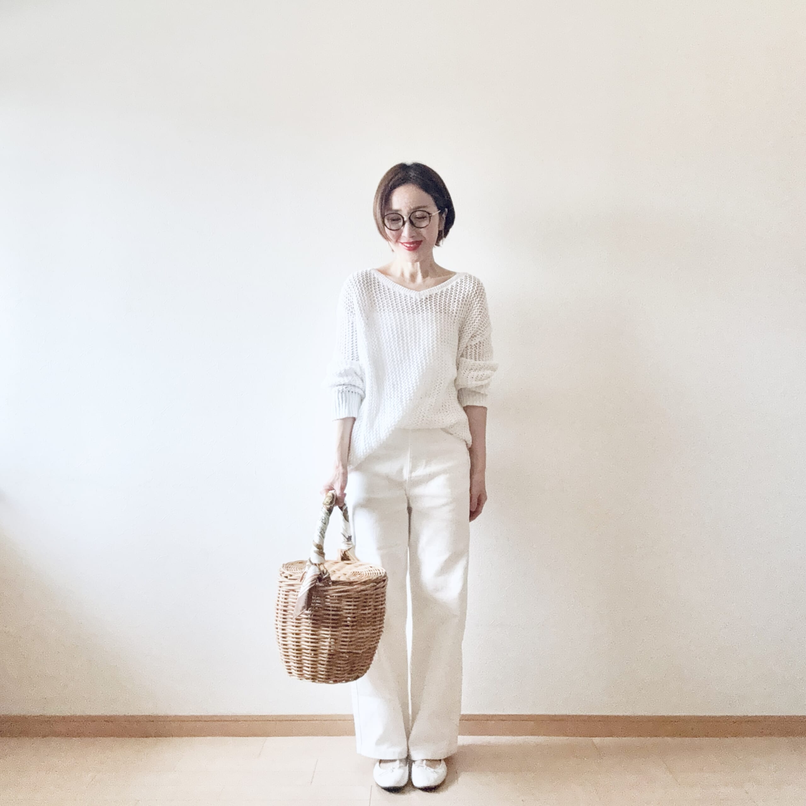 UNIQLO エアリズムコットンブラチューブトップcoca ムーヴデニムストレートパンツ ホワイト  Sサイズ　
Repettoバレエシューズ　LEE MARCHE 12closet　バスケット