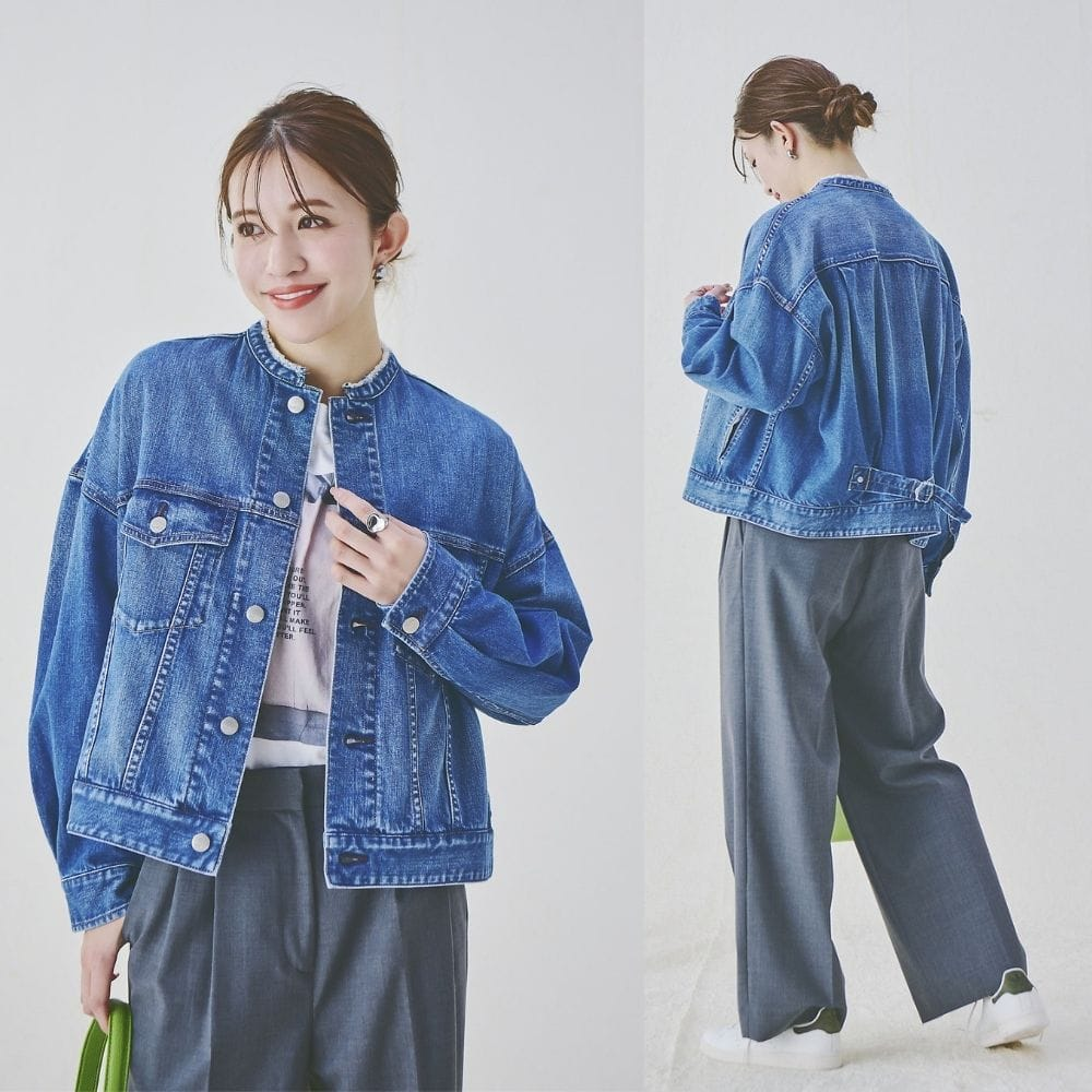 【ヘルシーデニム】「LEE別注 Short Cereal」×グレースラックスのコーデ