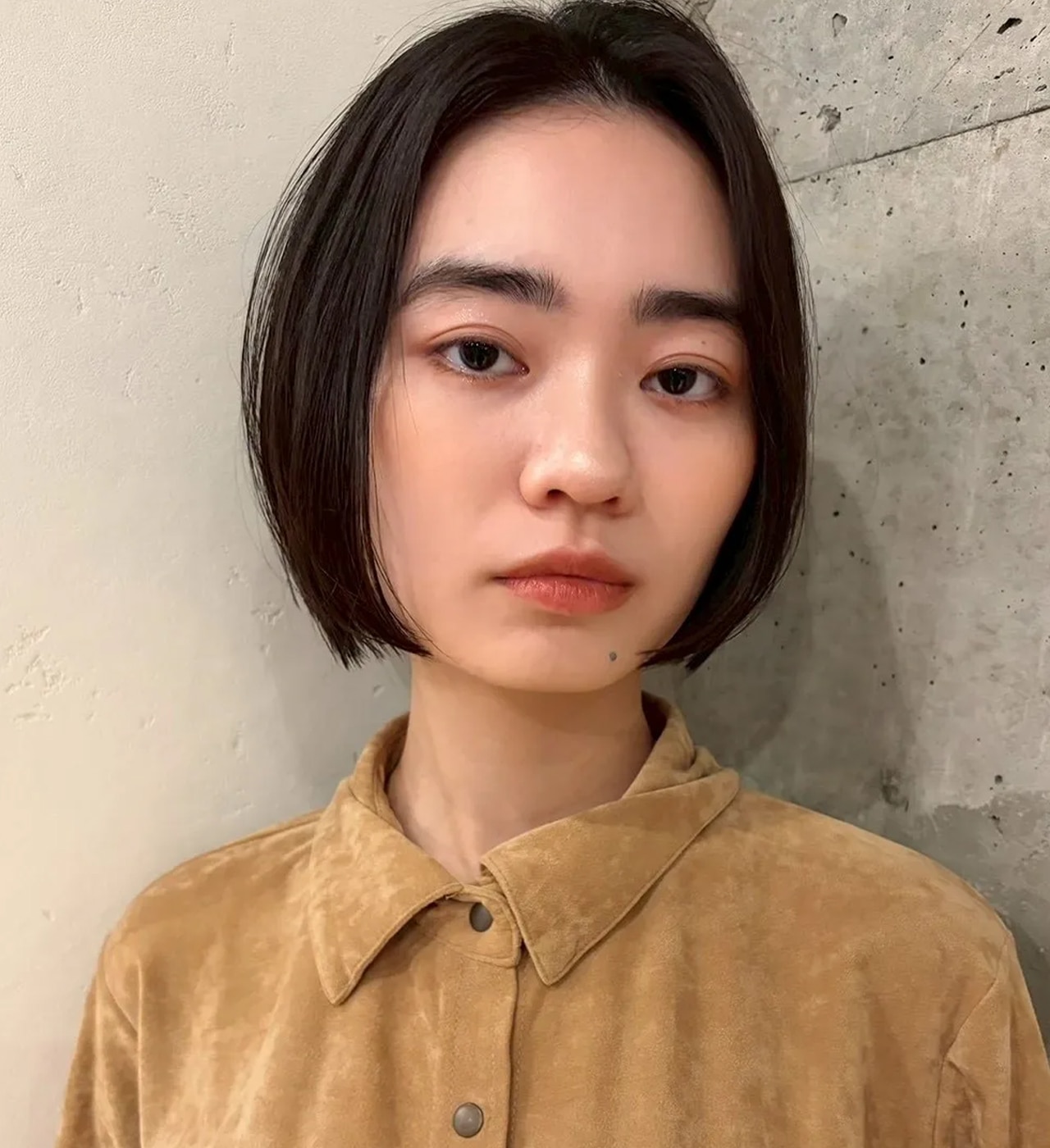 【前髪なしボブ】力の抜けたナチュラル＆マイルドな進化形ミニボブ　メインカット