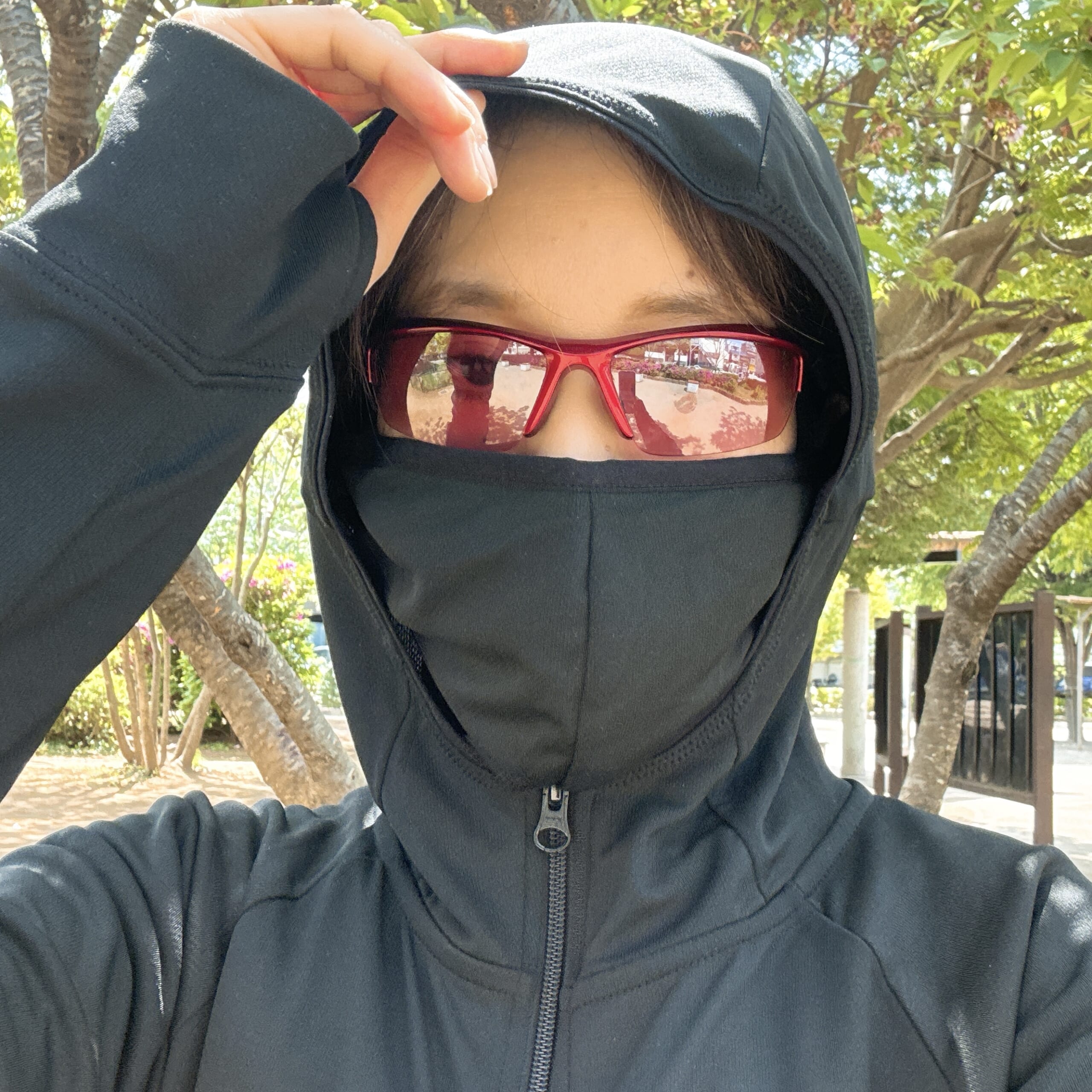 ワークマン　クール　UV 遮熱サンシェード　パーカ　フェイスガード　パーカ