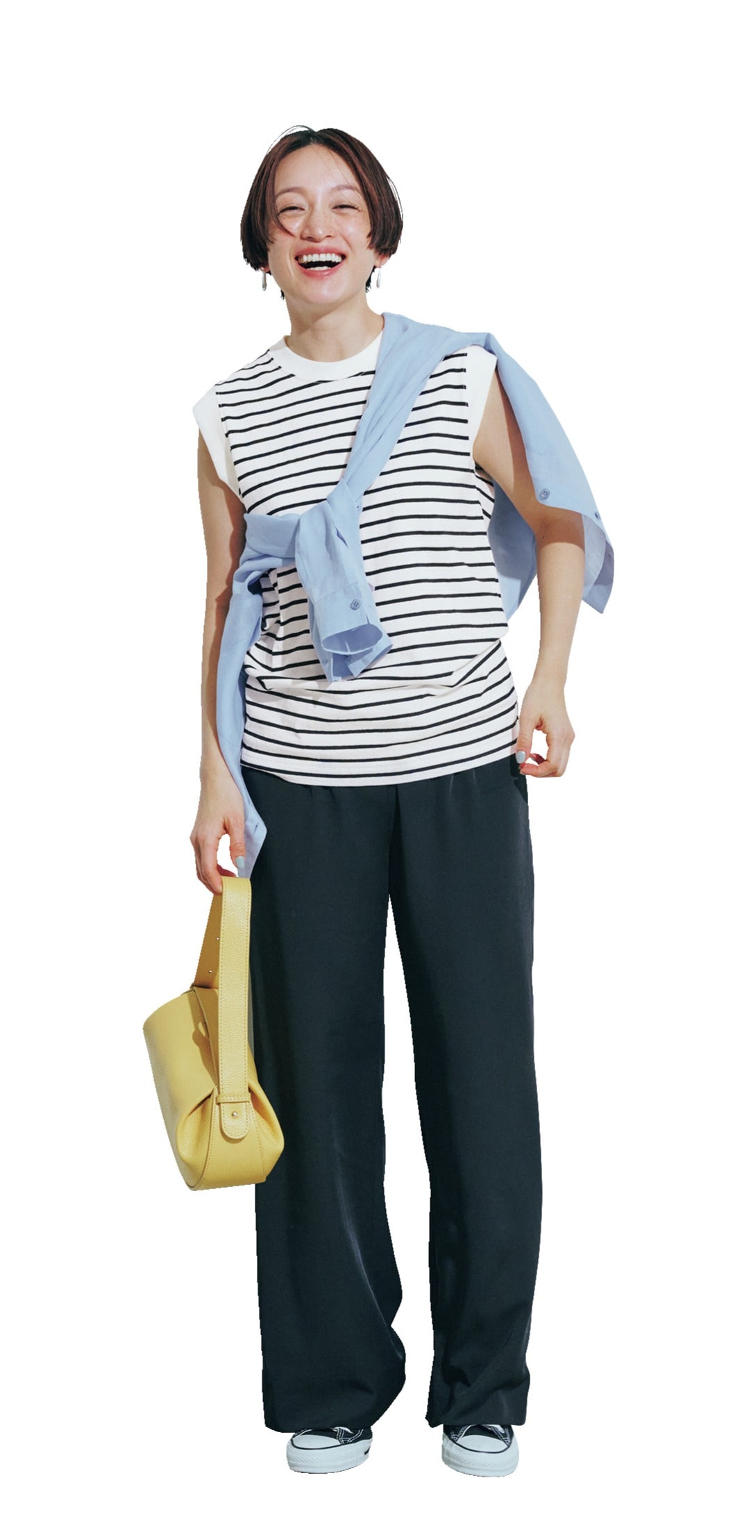 12closet
【洗える】大人に似合う・巾着つき USAコットンノースリーブTシャツ（2枚入り）