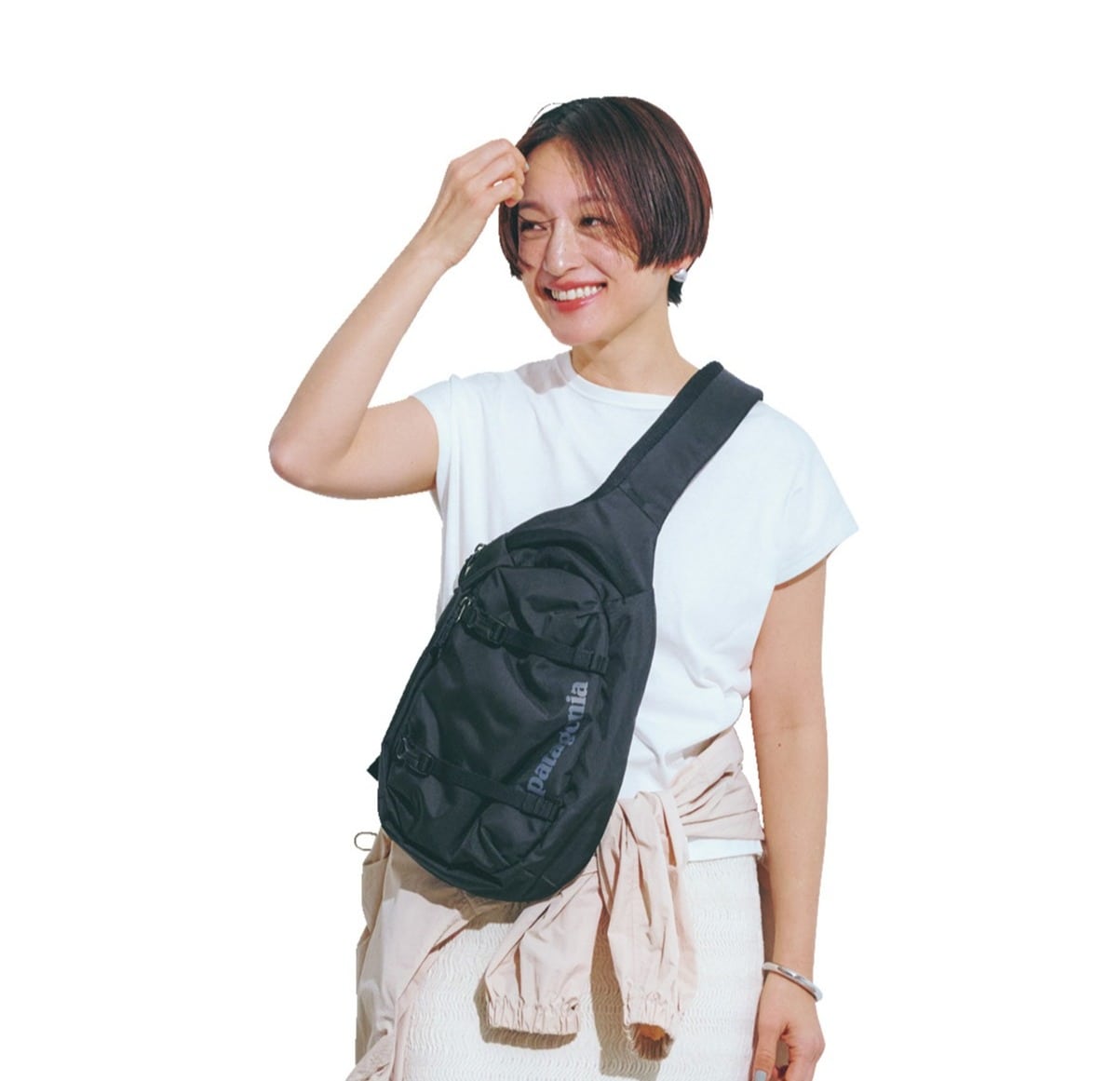 12closet
【洗える】大人に似合う・巾着つき USAコットンフレンチスリーブTシャツ（2枚入り