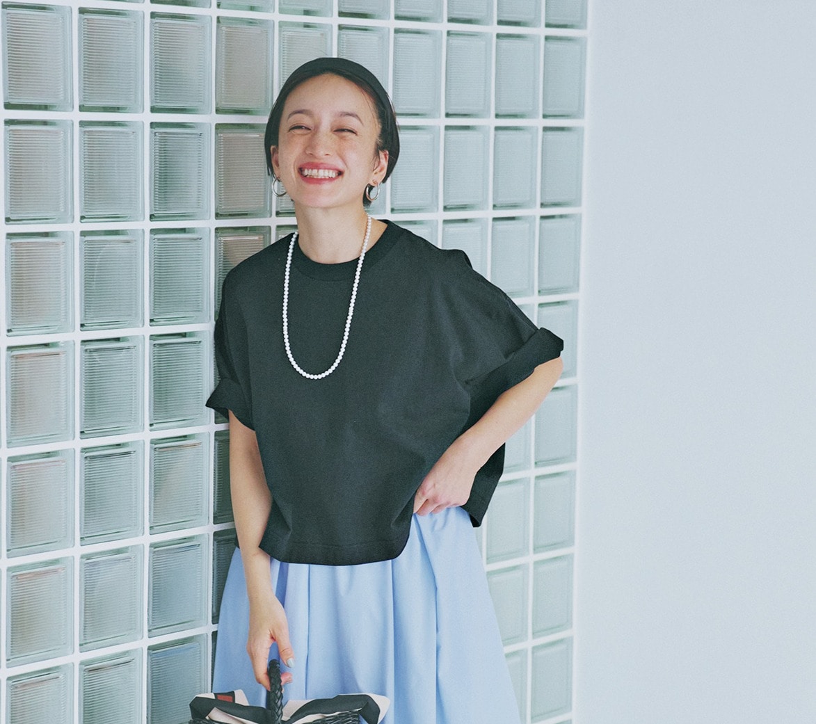 12closet
【洗える】大人に似合う・巾着付き USAコットンワイドTシャツ＆ノースリーブTシャツ