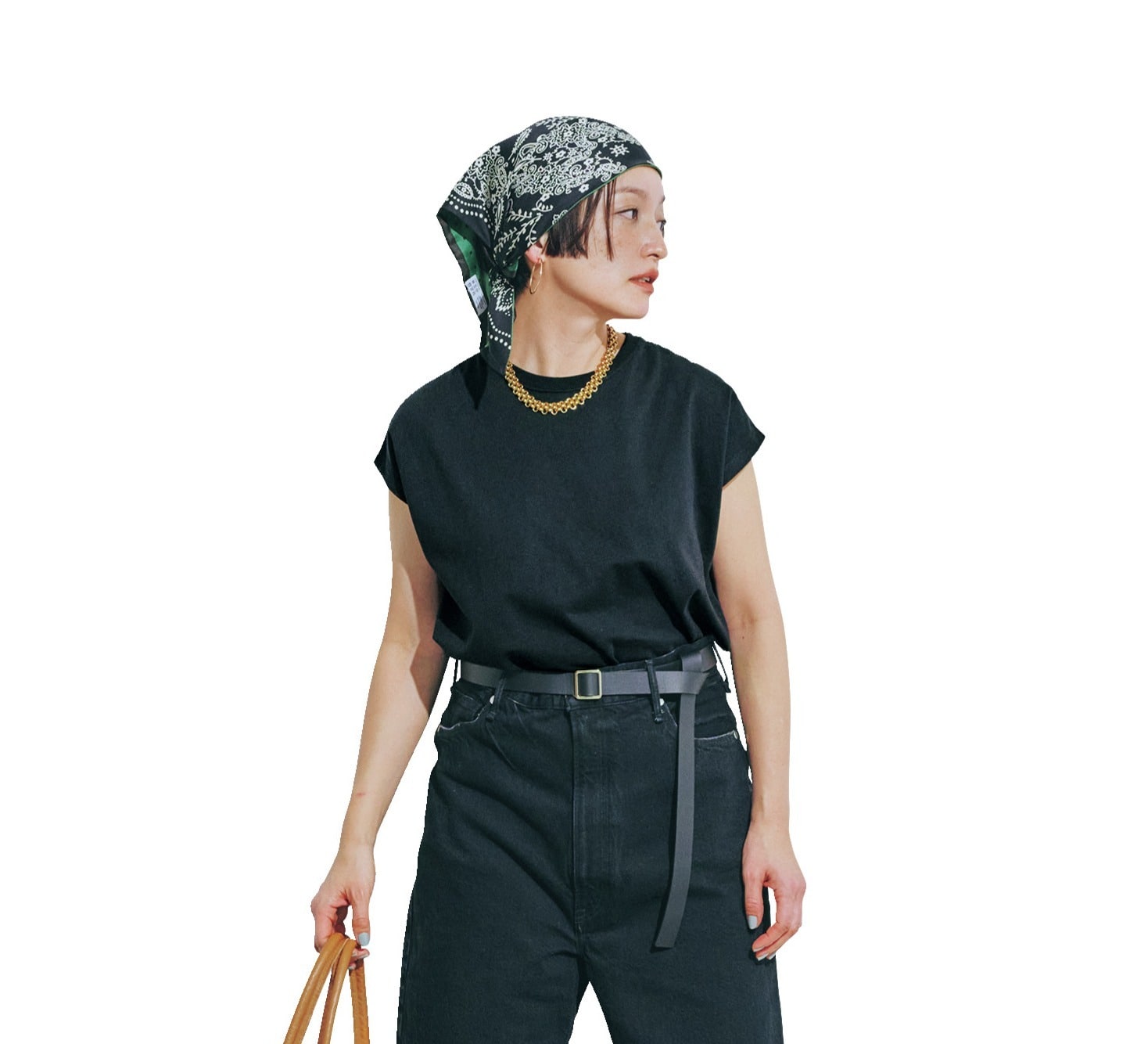 12closet
【洗える】大人に似合う・巾着つき USAコットンフレンチスリーブTシャツ（2枚入り