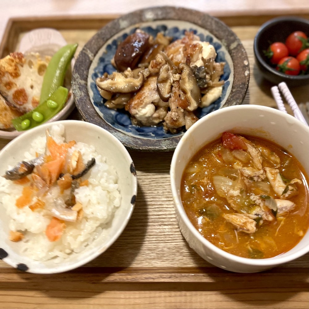 今日の献立　晩ごはん