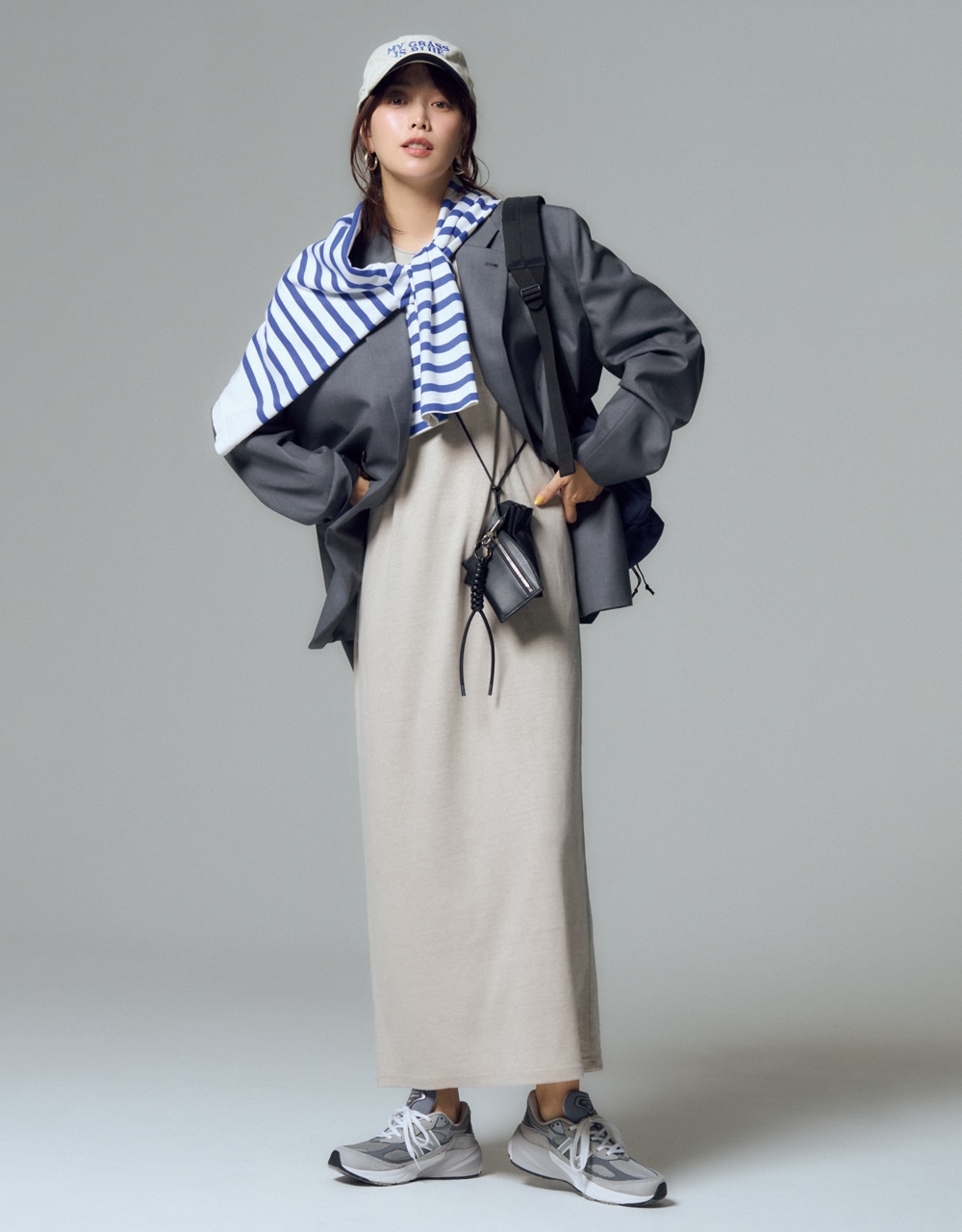 【Bluescentric（ブルースセントリック）】のロゴキャップコーデ