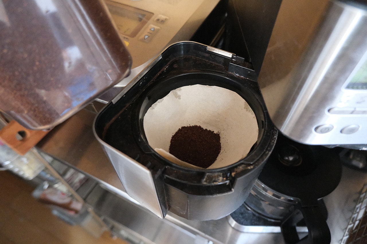 コーヒーフィルター　使用シーン