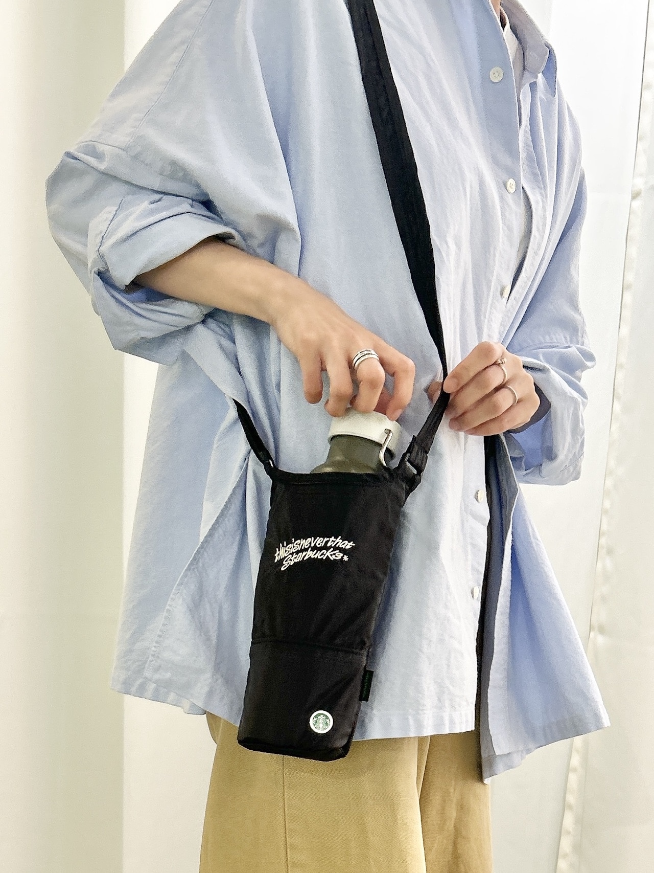 スターバックス thisisneverthat　パッカブル ボトルバッグ