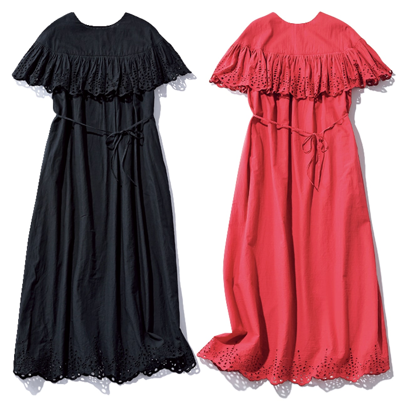 12closet（トゥエルブクローゼット）【洗える】【kazumiさんコラボ】前後2WAY インドコットン刺しゅうワンピース