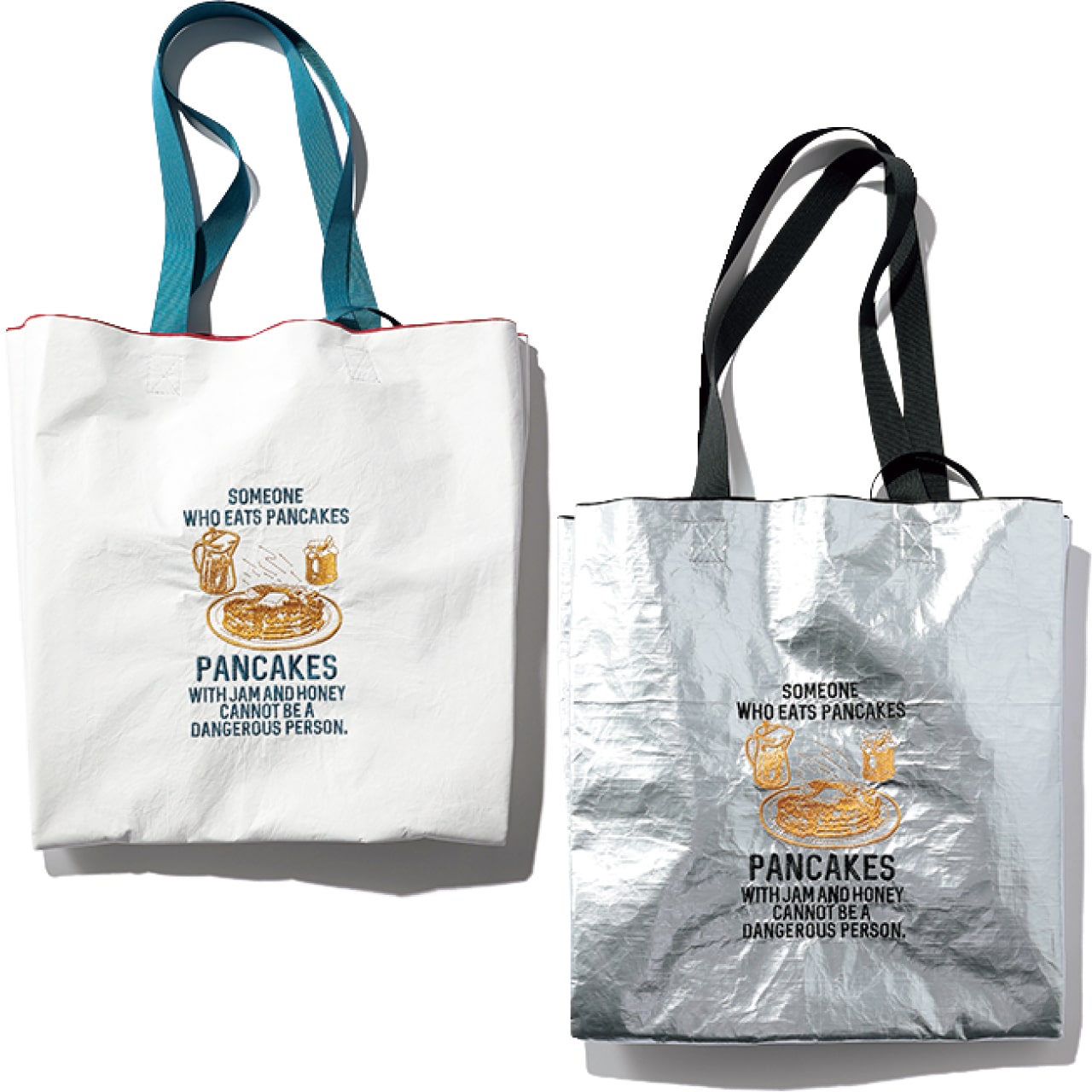 12closet（トゥエルブクローゼット）【撥水】【kazumiさんコラボ】“PANCAKE”刺しゅう トートバッグ（M）