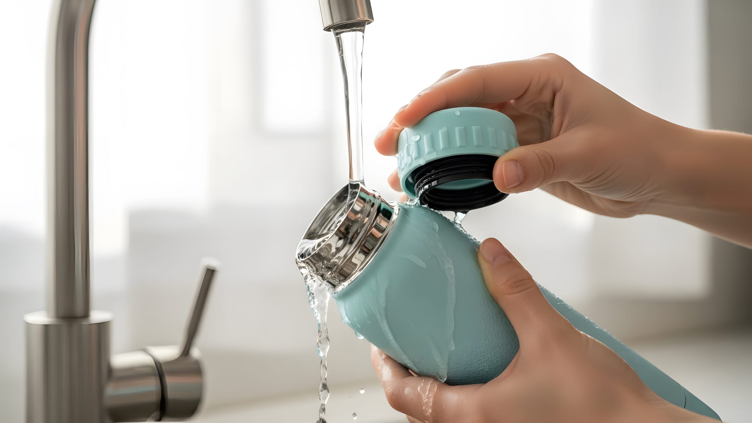 水筒の正しい洗い方のイメージ画像