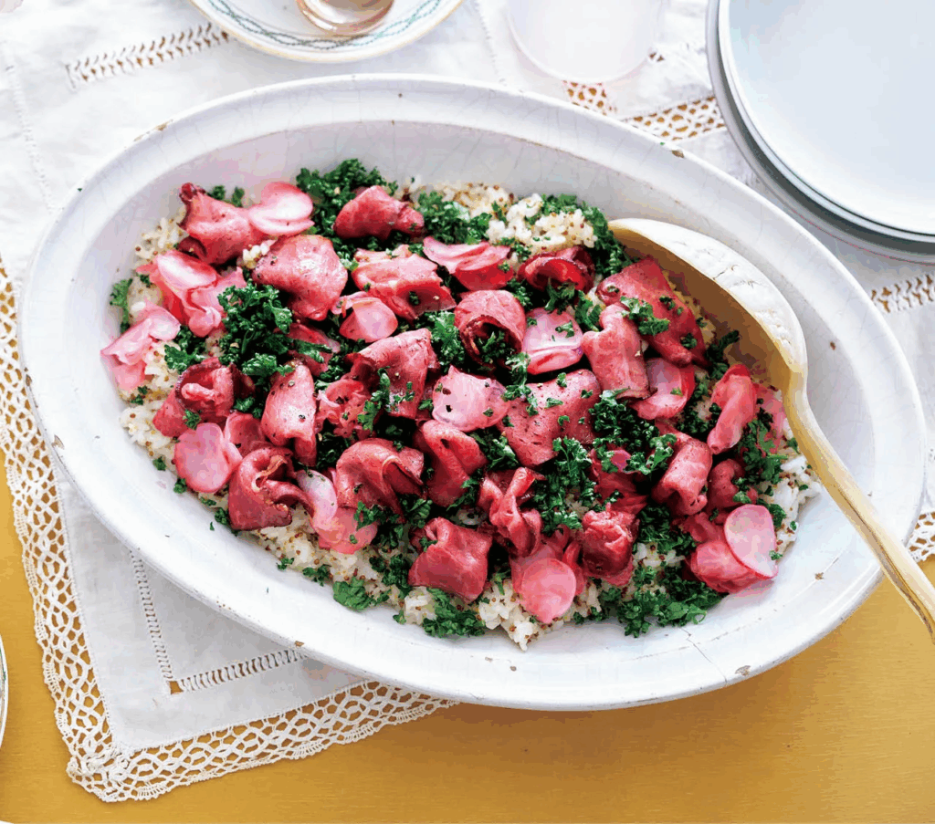 ローストビーフの粒マスタードちらし寿司