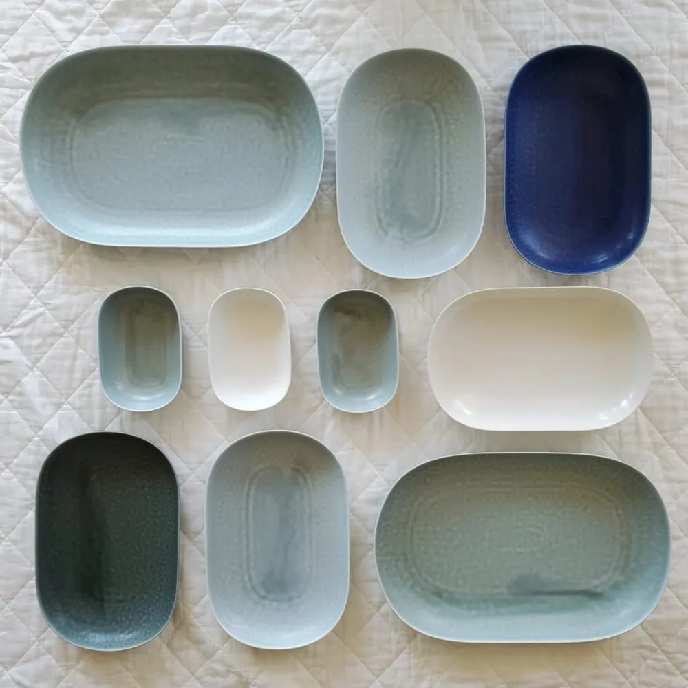 ユミコ イイホシ ポーセリン「リイラボ オーバルプレート」集合