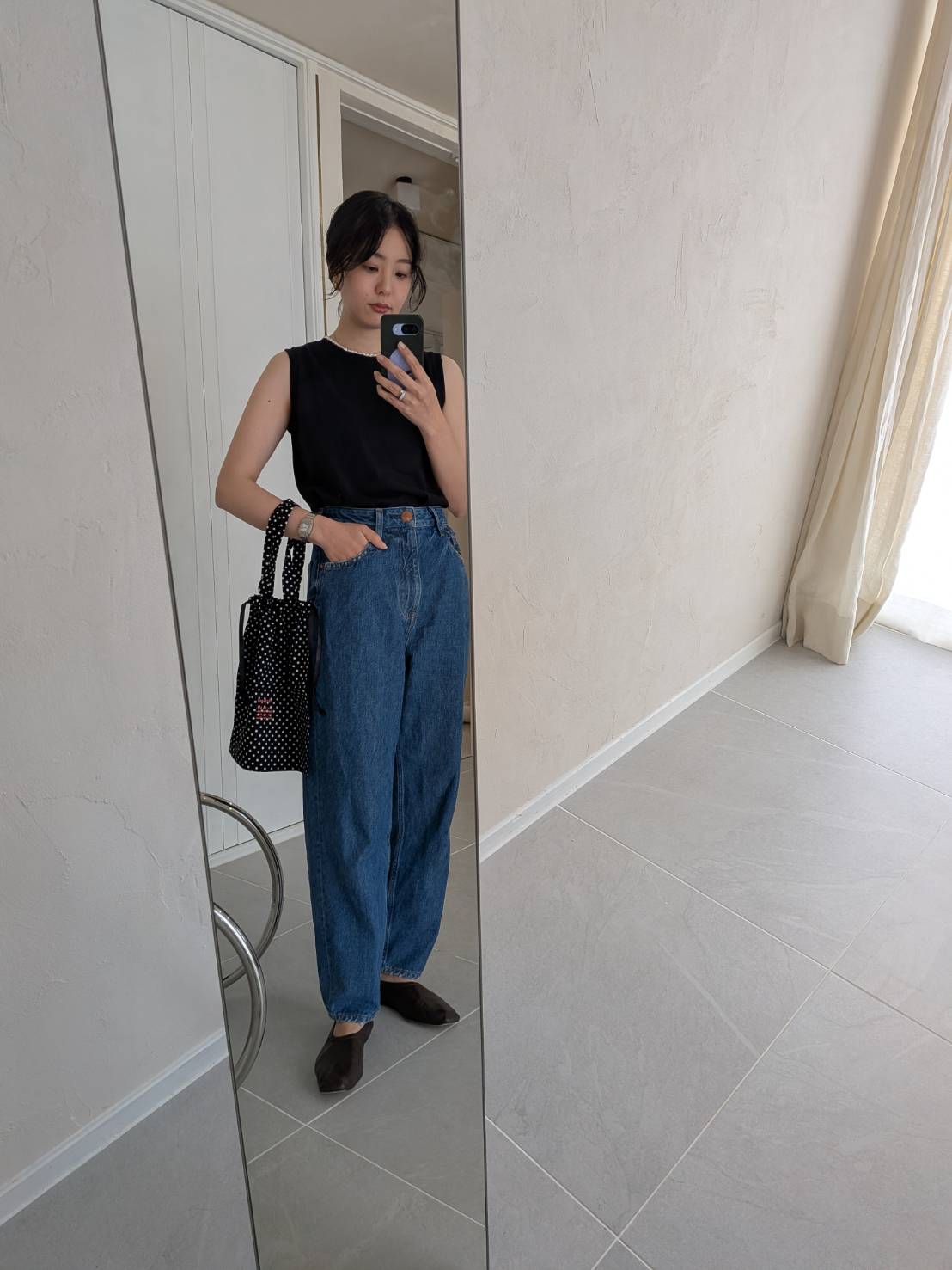 デニムコーデ　LEEマルシェ　Tシャツセット　コスパコーデ