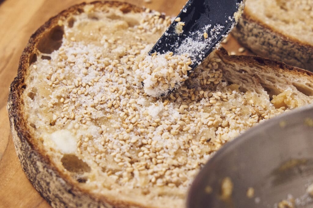 今井真実さん　ごまみそトースト