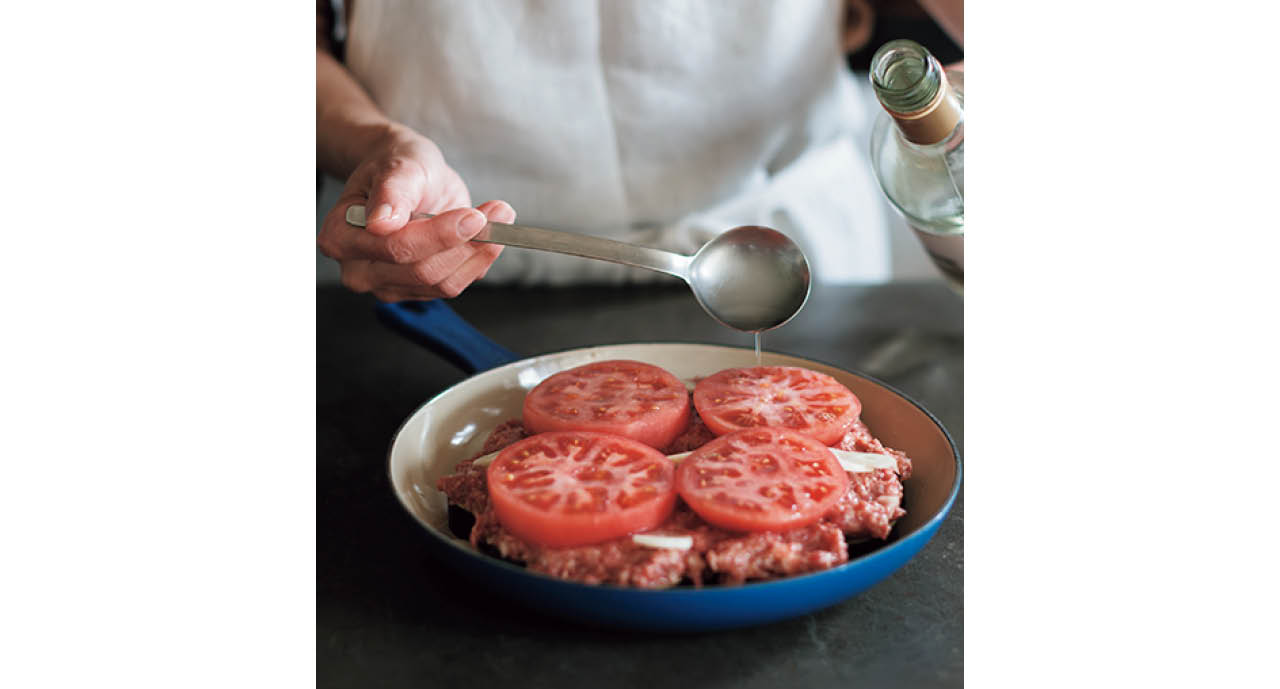 調味料や水分を回しかける