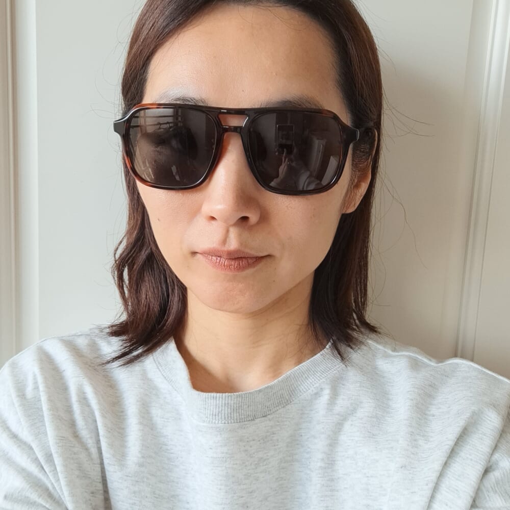 UNIQLOダブルブリッジサングラス（ワイドタイプ）の着用感