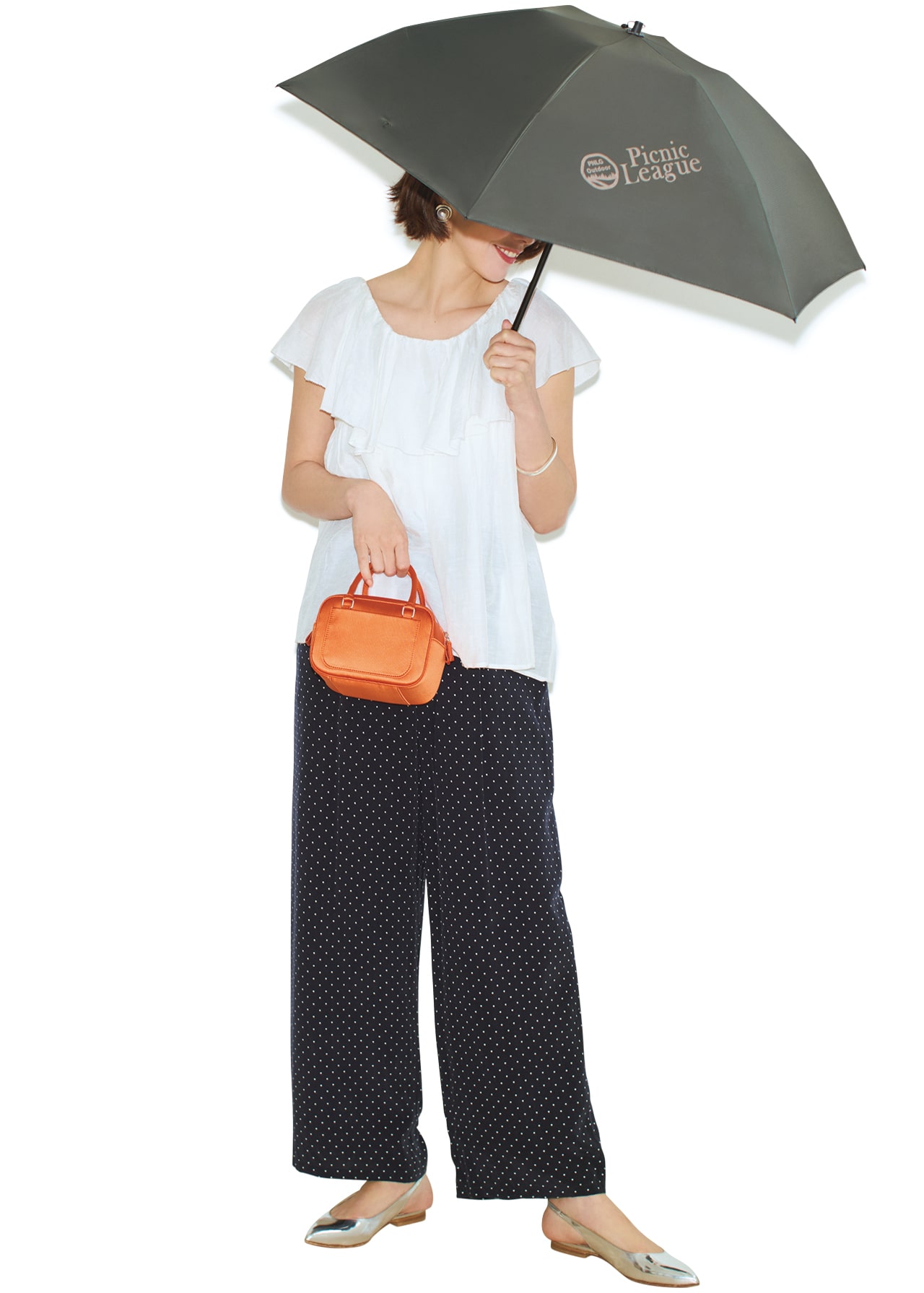 浅見れいなさんの20th Anniv. LEE限定 mont-bell(モンベル)【UVカット】【晴雨兼用】【LEEマルシェ20th別注】Picnic Leagueロゴ入りトラベルサンブロックアンブレラ50のコーデ