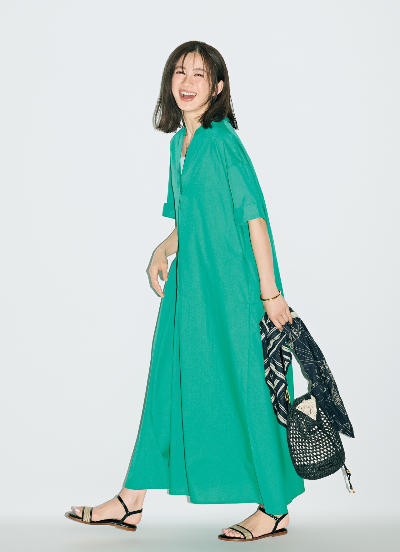 高垣麗子さんのワンピース￥4950／クロスプラス（クロス ファンクション）のコーデ