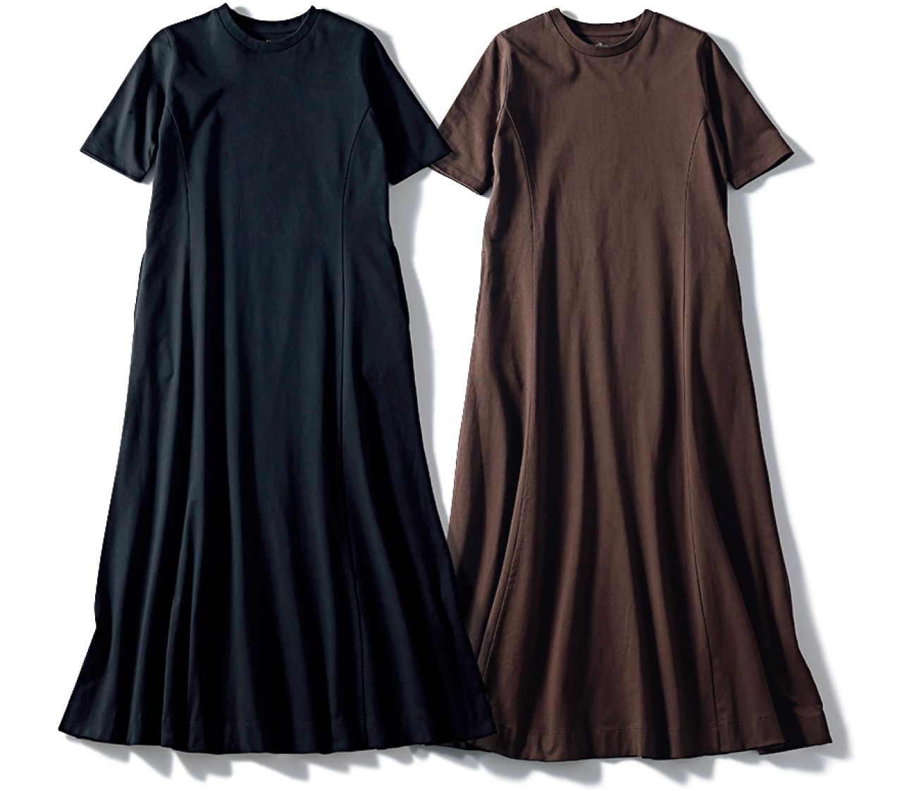 12closet（トゥエルブクローゼット）【洗える】【汗じみ軽減】【汗じみ軽減】フレアTワンピース